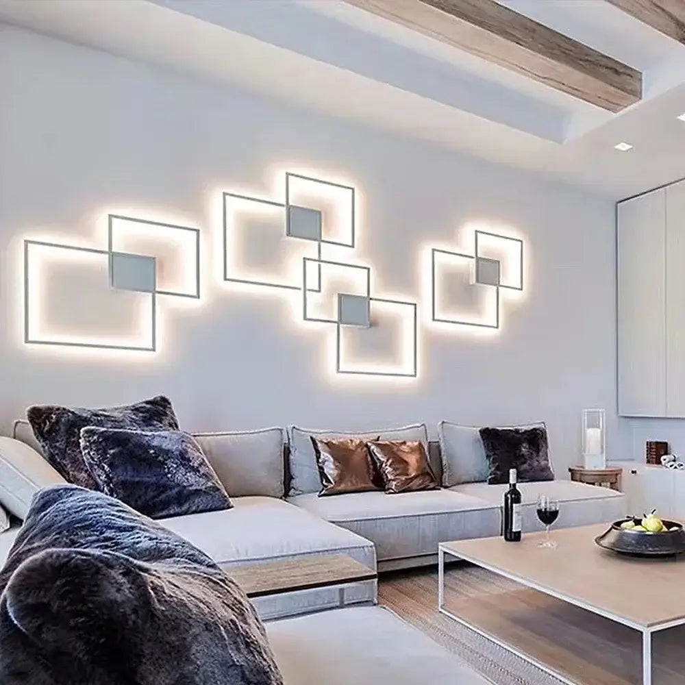 DecorBites™ LED Square Wall Lamp for Living Room Bedroom Foyer - Indoor Decor Lighting