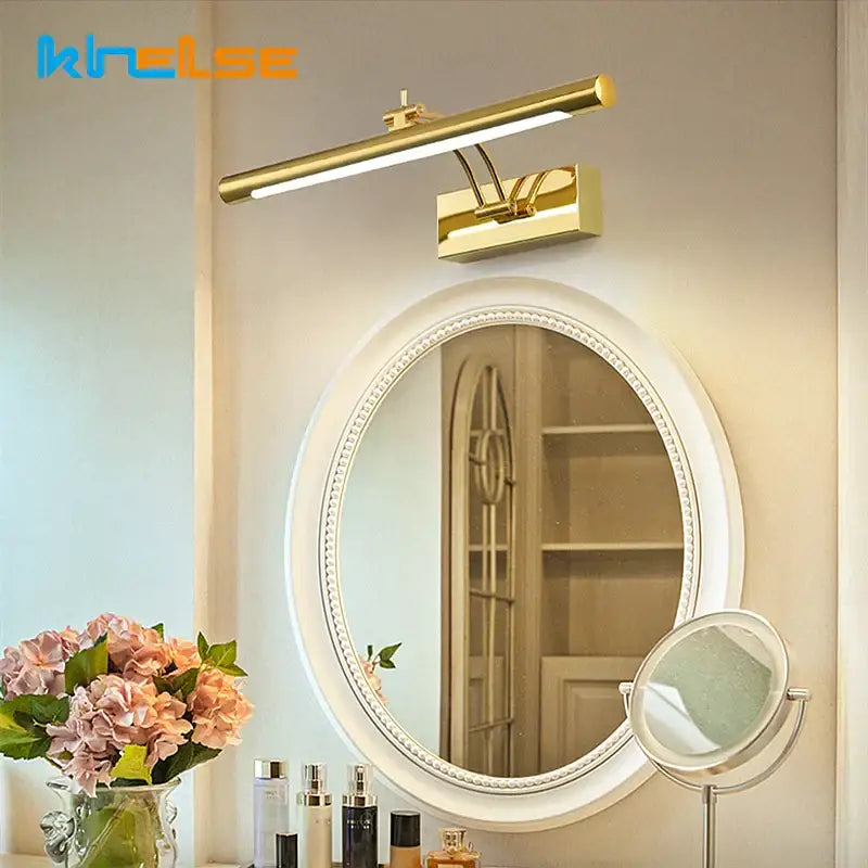 DecorBites™ LED Stainless Steel Bathroom Wall Lamp with Switch