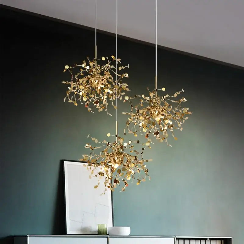 DecorBites™ LED Stainless Steel Chandelier Pendant Lights for Modern Home Decor Lighting