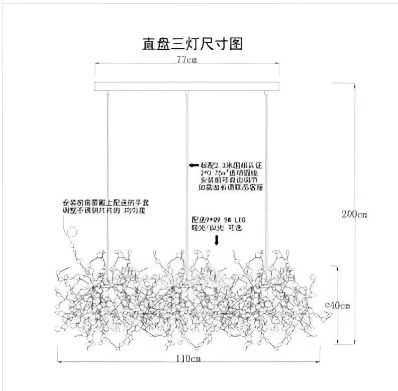 DecorBites™ LED Stainless Steel Chandelier Pendant Lights for Modern Home Decor Lighting