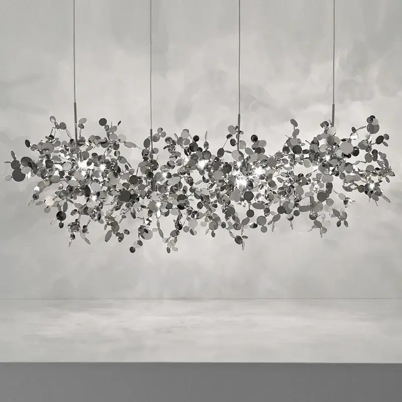 DecorBites™ LED Stainless Steel Chandelier Pendant Lights for Modern Home Decor Lighting