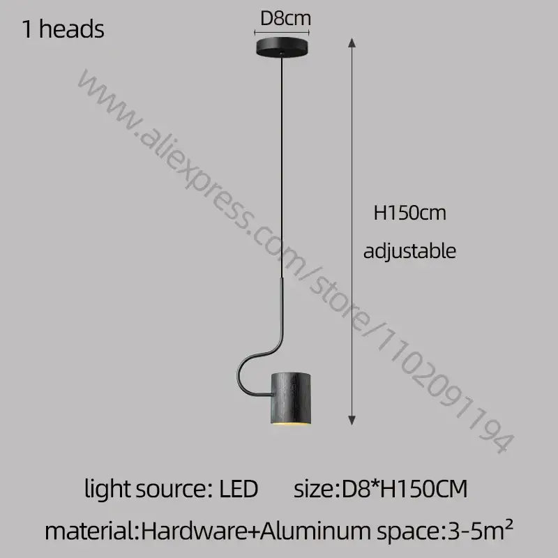 DecorBites™ LED Staircase Chandelier: Adjustable Modern Living Room Lighting for Villa Decoration