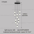 DecorBites™ ثريا الدرج LED سقف إضاءة غرفة المعيشة الديكور