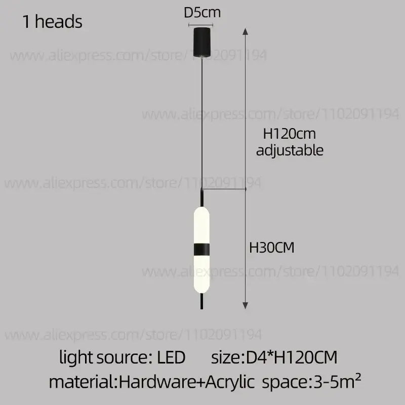 DecorBites™ ثريا الدرج LED سقف إضاءة غرفة المعيشة الديكور
