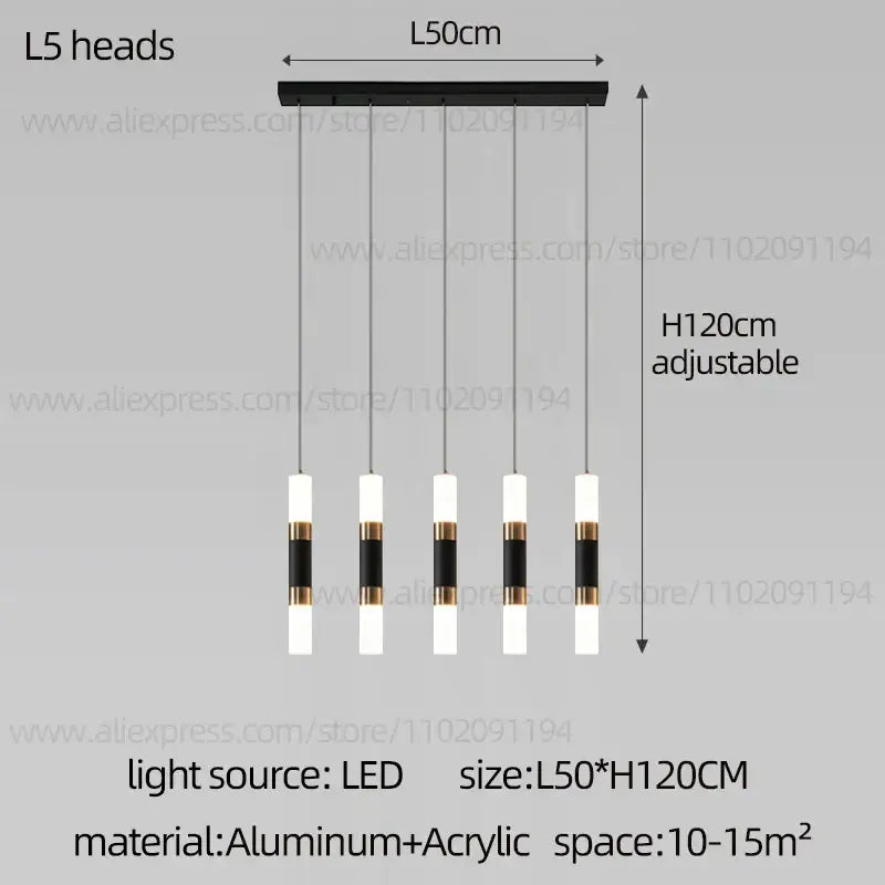 DecorBites™ LED Staircase Chandelier: Modern Duplex Home Lighting for Architectural Decoration