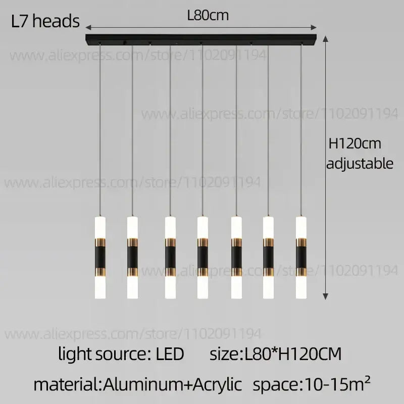 DecorBites™ LED Staircase Chandelier: Modern Duplex Home Lighting for Architectural Decoration