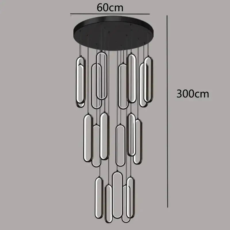 DecorBites™ LED Staircase Chandeliers | Modern Pendant Light for Living Room