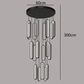 DecorBites™ LED Staircase Chandeliers | Modern Pendant Light for Living Room