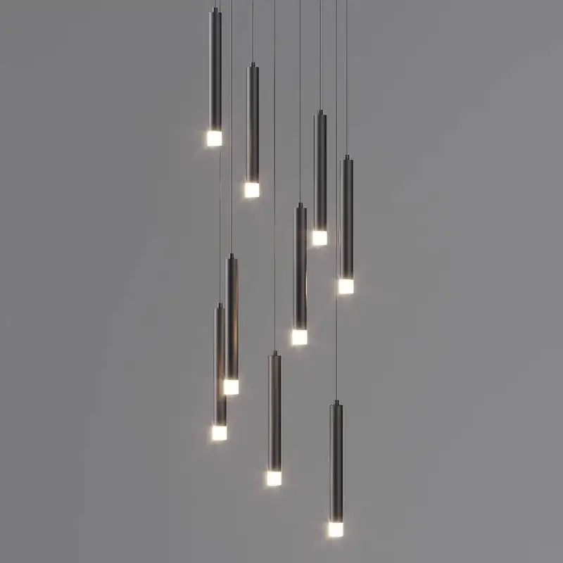 ثريات الدرج بتقنية LED من DecorBites™: مصابيح متدلية عصرية لديكور غرفة المعيشة