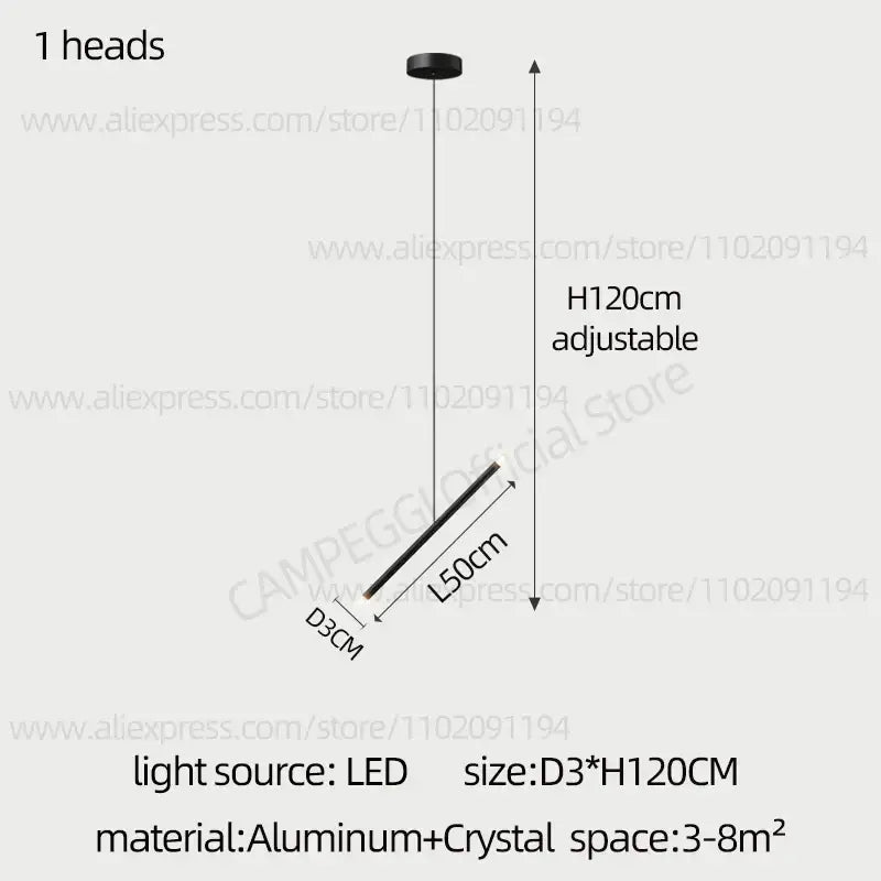 DecorBites™ LED Staircase Pendant Chandelier, Modern Nordic Restaurant Hanging Light