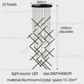DecorBites™ LED Staircase Pendant Chandelier, Modern Nordic Restaurant Hanging Light