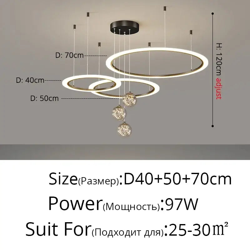 ثريا نجمية بتقنية LED من DecorBites™ لديكور غرف المعيشة وغرف النوم العصرية