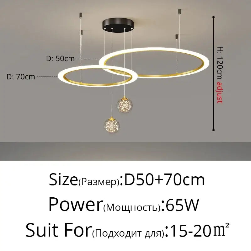 ثريا نجمية بتقنية LED من DecorBites™ لديكور غرف المعيشة وغرف النوم العصرية