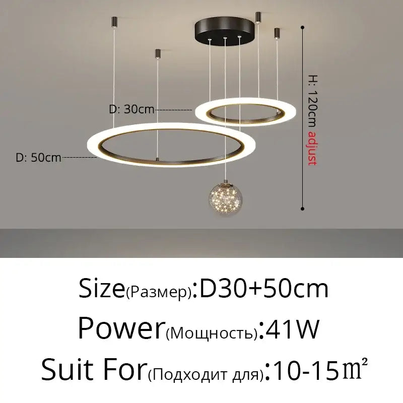 ثريا نجمية بتقنية LED من DecorBites™ لديكور غرف المعيشة وغرف النوم العصرية