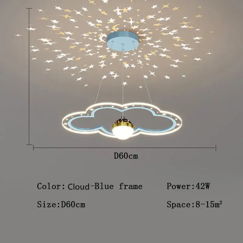 DecorBites™ LED Star Chandelier: Kids Room Lighting Fixture for Bedroom & Study Room