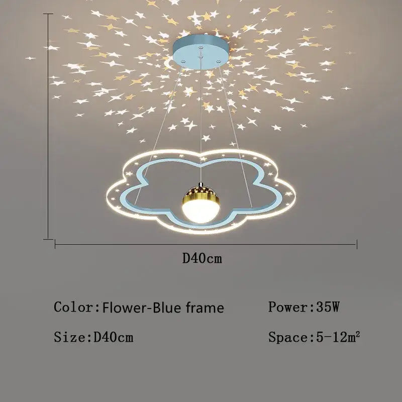 DecorBites™ LED Star Chandelier: Kids Room Lighting Fixture for Bedroom & Study Room