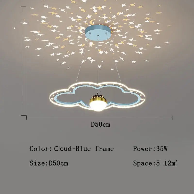DecorBites™ LED Star Chandelier: Kids Room Lighting Fixture for Bedroom & Study Room