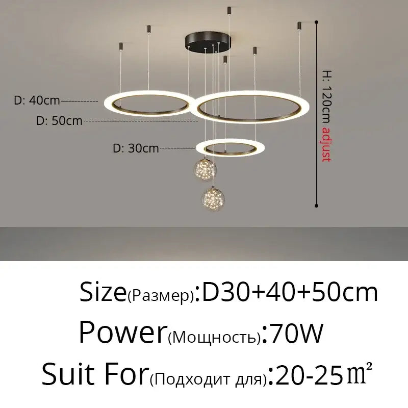 DecorBites™ LED Star Chandeliers: Modern Dimmable Lighting for Living Room Bedroom Decor