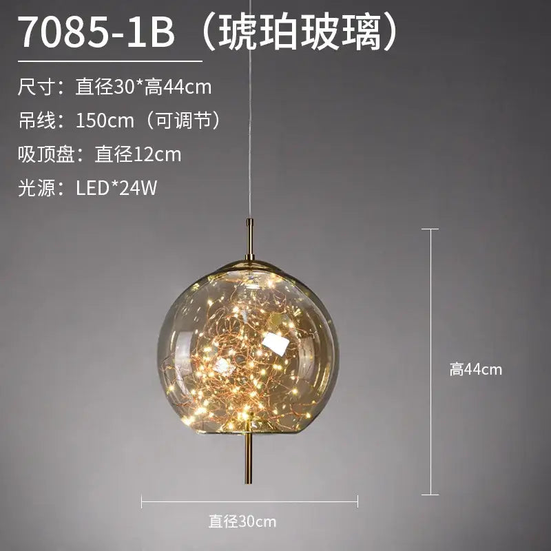 DecorBites™ LED Starry Sky Pendant Lights Luxury Living Room Lamps