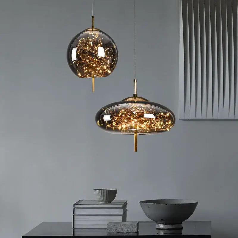DecorBites™ LED Starry Sky Pendant Lights Luxury Living Room Lamps