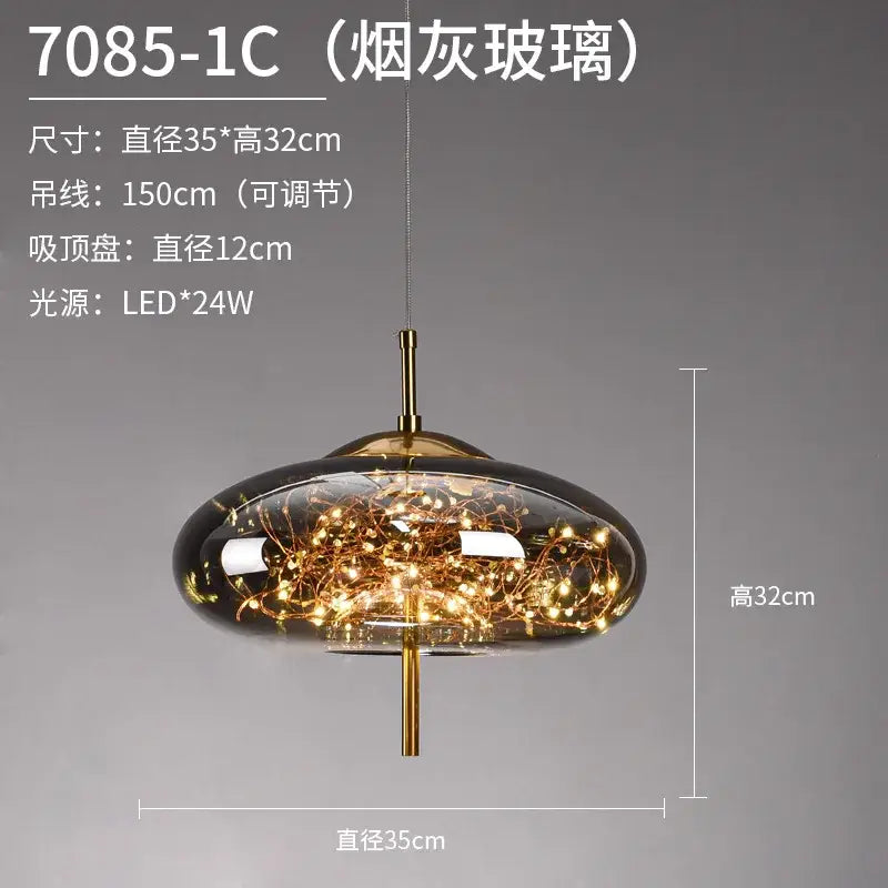 DecorBites™ LED Starry Sky Pendant Lights Luxury Living Room Lamps