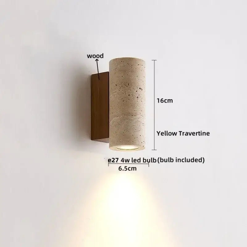 مصباح حائط من ديكور بايتس™ ليد بتصميم صخري وساعة، مصباح حمام عصري إسكندنافي أصفر بتصميم كهف بمرآة