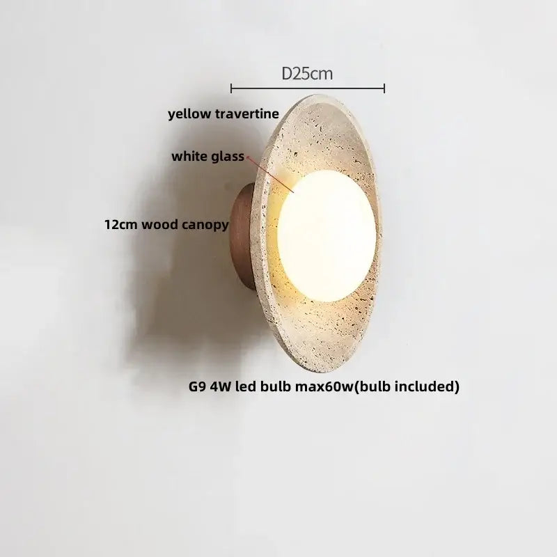 DecorBites™ LED Stone Wall Lamp Modern Nordic Mirror Light for Home Decor