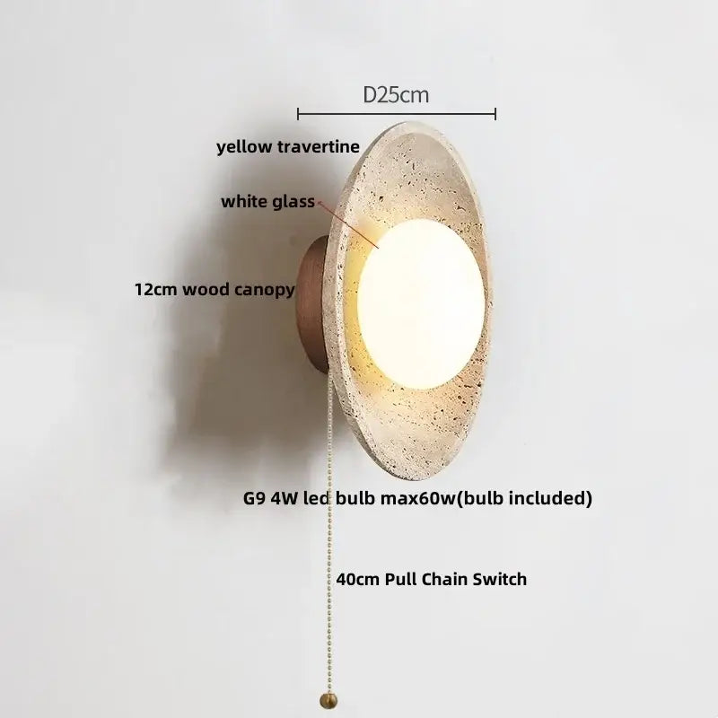 DecorBites™ LED Stone Wall Lamp Modern Nordic Mirror Light for Home Decor