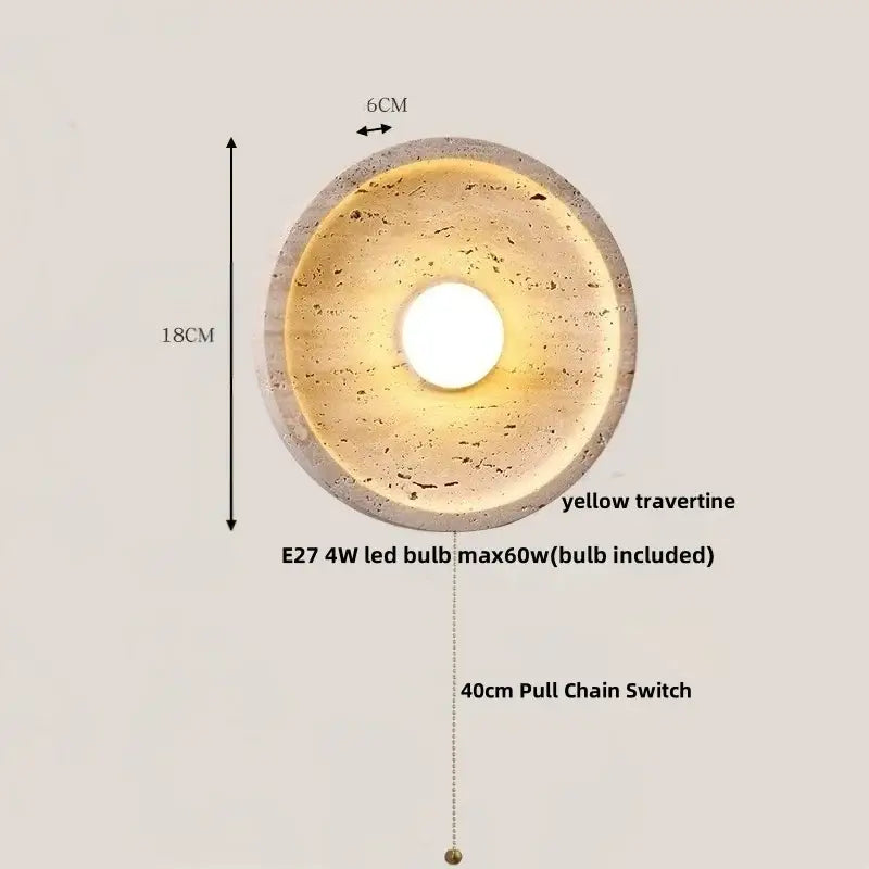 DecorBites™ LED Stone Wall Lamp Modern Nordic Mirror Light for Home Decor