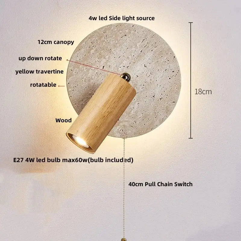 DecorBites™ LED Stone Wall Lamp Sconce, Modern Nordic Design for Living Room, Coffee, Corridor