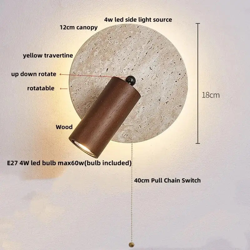 DecorBites™ LED Stone Wall Lamp Sconce, Modern Nordic Design for Living Room, Coffee, Corridor