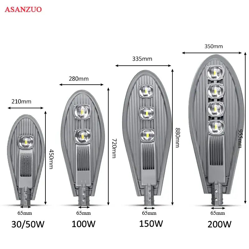 DecorBites™ LED Street Light - Waterproof IP65 Road Lamp for Outdoor Garden Lighting
