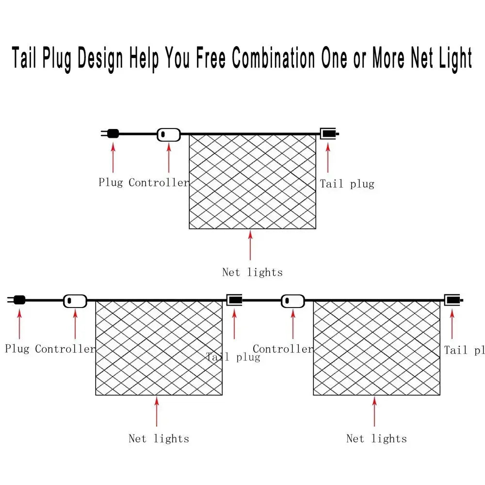 DecorBites™ LED String Lights 8 Modes for Christmas Festival Wedding Party