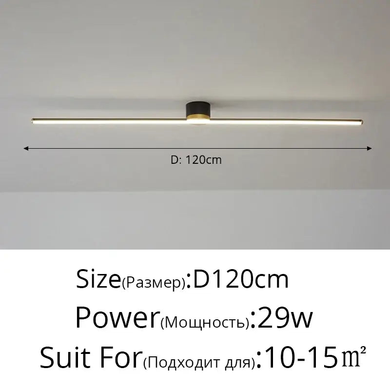 DecorBites™ LED Strip Ceiling Light: Sleek Modern Design for Home Lighting Ambiance