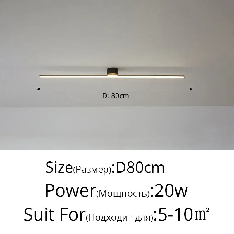 DecorBites™ LED Strip Ceiling Light: Sleek Modern Design for Home Lighting Ambiance