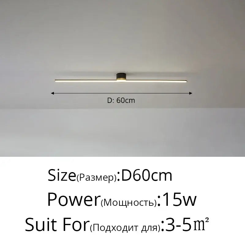 DecorBites™ LED Strip Ceiling Light: Sleek Modern Design for Home Lighting Ambiance