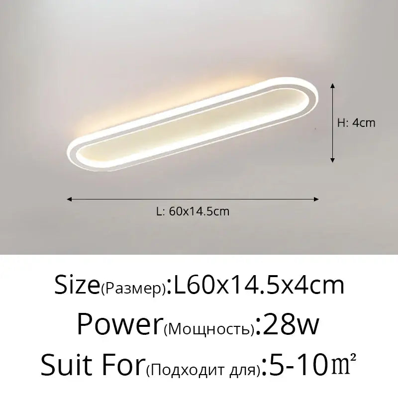 DecorBites™ LED Strip Ceiling Lights for Bedroom Hallway Living Room Decor