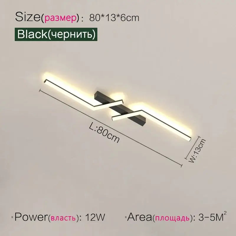 DecorBites™ LED Strip Ceiling Lights: Modern Minimalist Corridor & Balcony Lighting