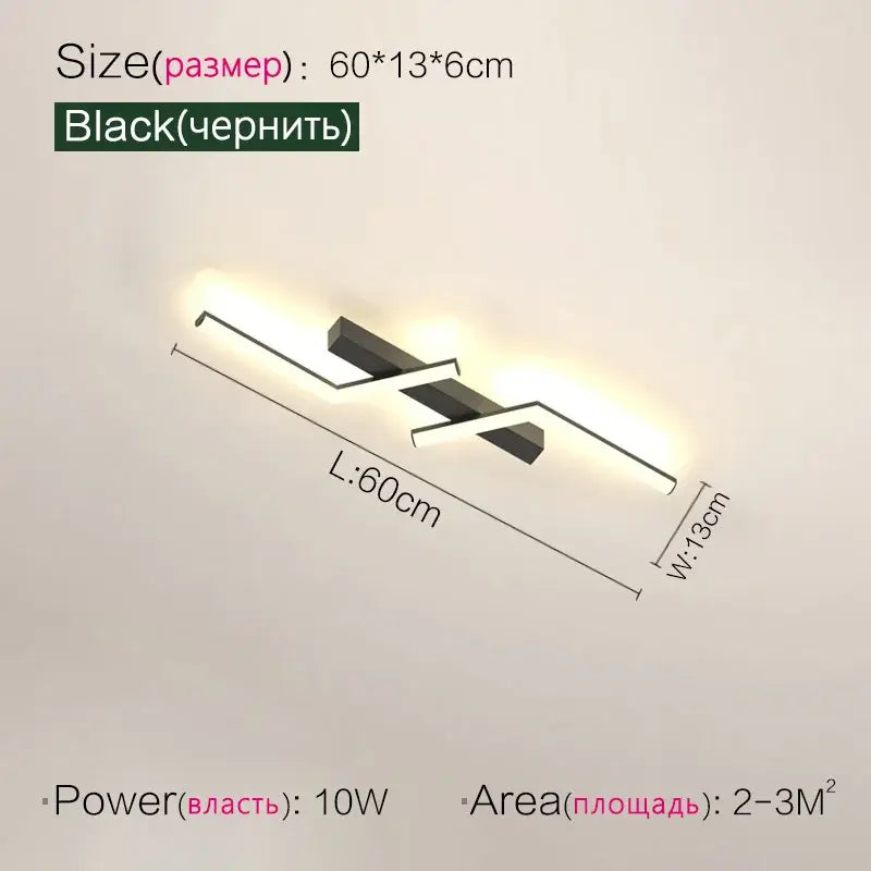 DecorBites™ LED Strip Ceiling Lights: Modern Minimalist Corridor & Balcony Lighting