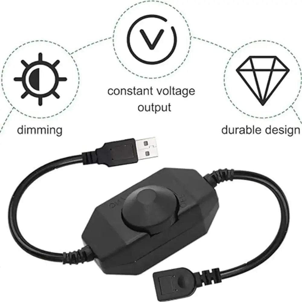 DecorBites™ Variateur de Lumières LED USB avec Contrôleur Rotatif/Tactile