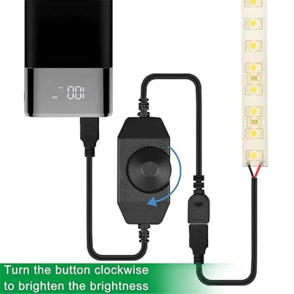 DecorBites™ Variateur de Lumières LED USB avec Contrôleur Rotatif/Tactile