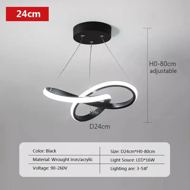 DecorBites™ شريط إضاءة LED مصباح قلادة عصري لتركيبات ديكور المنزل