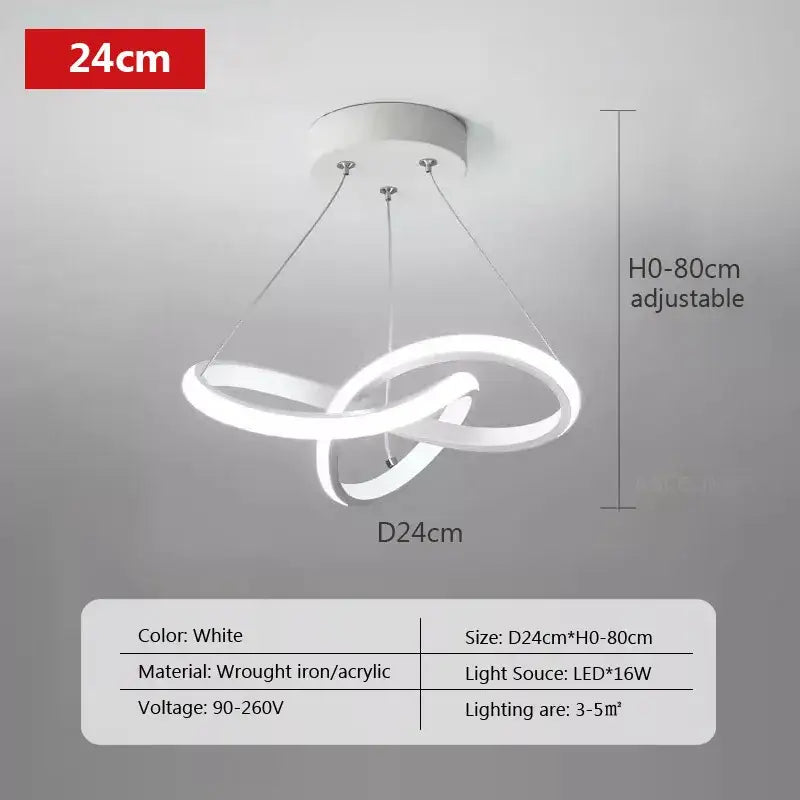 DecorBites™ شريط إضاءة LED مصباح قلادة عصري لتركيبات ديكور المنزل