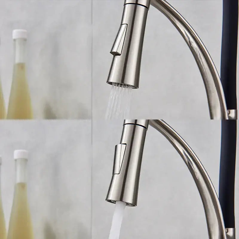 DecorBites™ LED Swivel Pull Down Kitchen Faucet with Hot and Cold Water Mixer