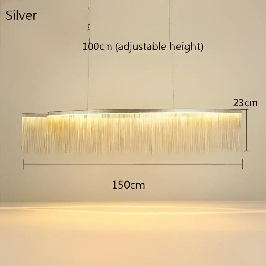 DecorBites™ LED Tassel Chandeliers | Waterfall Hanging Pendant Light | Modern Art Decor Lighting