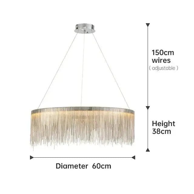 DecorBites™ LED Tassel Chandeliers | Waterfall Hanging Pendant Light | Modern Art Decor Lighting