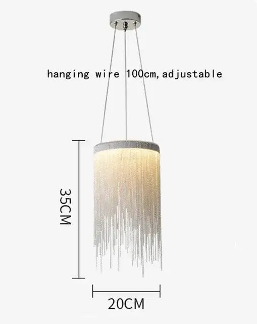 DecorBites™ LED Tassel Chandeliers | Waterfall Hanging Pendant Light | Modern Art Decor Lighting