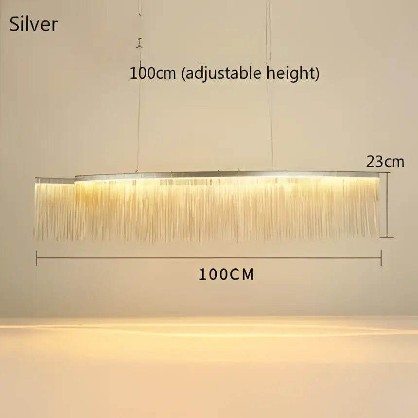 DecorBites™ LED Tassel Chandeliers | Waterfall Hanging Pendant Light | Modern Art Decor Lighting