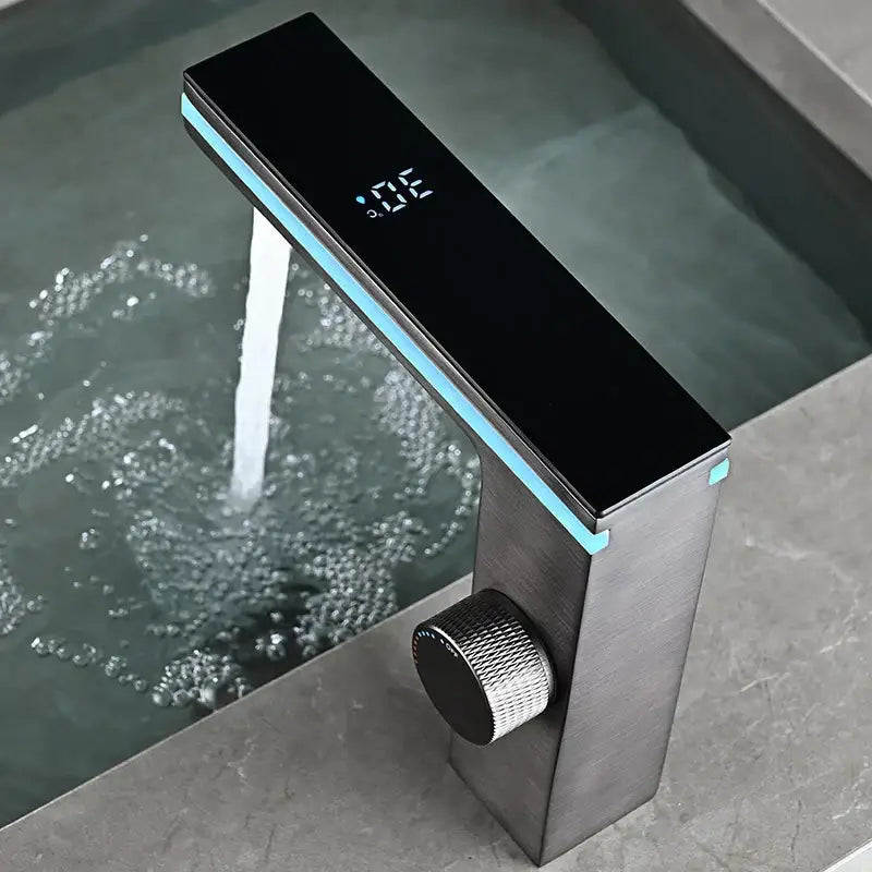 DecorBites™ LED Temperature Display Basin Faucet with LCD Screen, Cold Hot Mixer Sink Tap