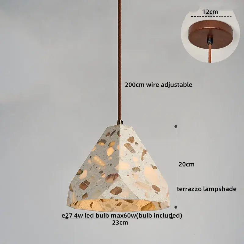 DecorBites™ LED Terrazzo Pendant Lights for Corridor, Bedroom, Living Room - Japanese Style Lighting
